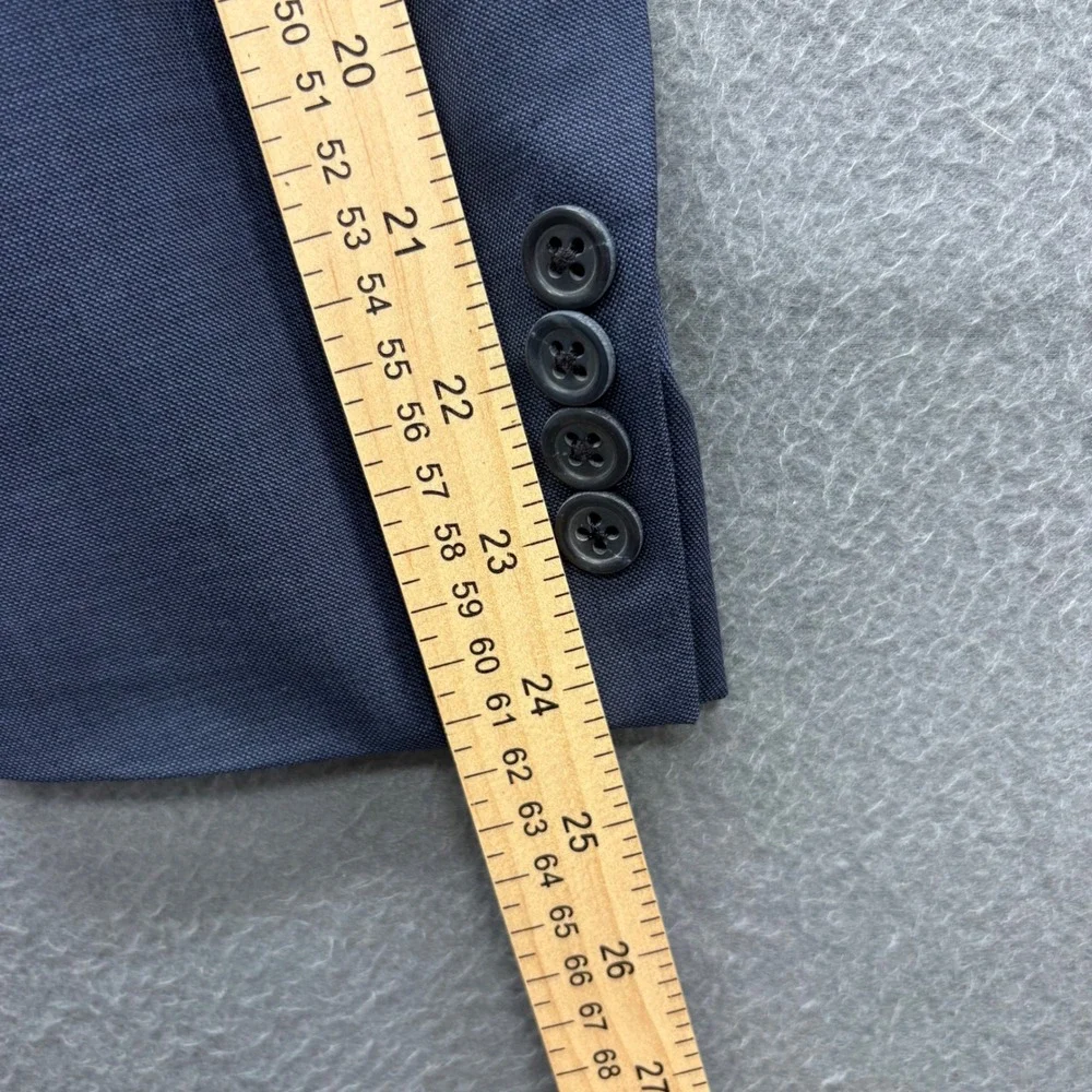 Peter Millar Mens 38S Blue 100% Wool Two Button Blazer Sport Coat Made in Canada